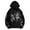 Black, variant on Women's Monogram Butterfly Print Drawstring Hooded Sweatshirt White XXL