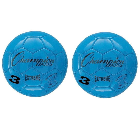 Champion Sports Extreme Soccer Ball Size 3 Royal Blue Pack of 2 (CHSEX3BL-2)