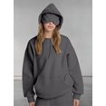 thumbnail image 5 of Women Hoodies with Eye Mask Oversized Long Sleeve Comfy Casual Basic Pullover Sweatshirts Fall Outfits Y2K Clothes Dark Gray 4XL, 5 of 7
