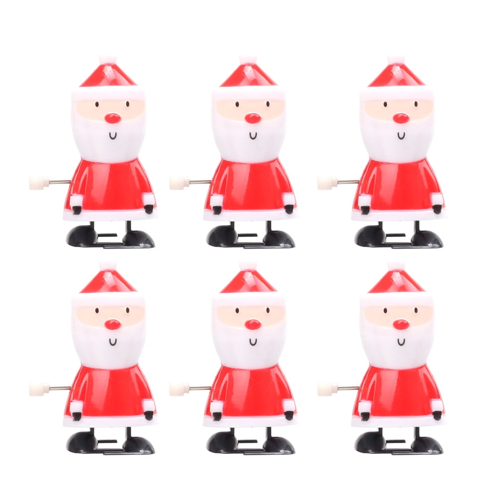 NUOLUX 6Pcs Santa Claus Clockwork Wind Up Toys Funny Cartoon Toys Wind