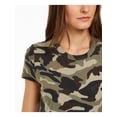 thumbnail image 3 of I-N-C Womens Camo Basic T-Shirt, Green, Medium, 3 of 4
