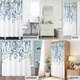 thumbnail image 6 of Blue Eucalyptus Leaves Fabric Shower Curtain Watercolor Leaf Washable Shower Curtains for Bathroom, Waterproof Bath Curtain with Hooks Home Decor 72x84in, 6 of 8