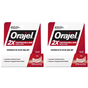Orajel 2X for Toothache & Gum IMMEDIATE PAIN RELIEF Gel Tube 0.25 Ounces (Pack Of 2)