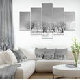 thumbnail image 1 of Arbres Noir et Blanc en Hiver - Impression sur Toile Paysage, 1 of 3