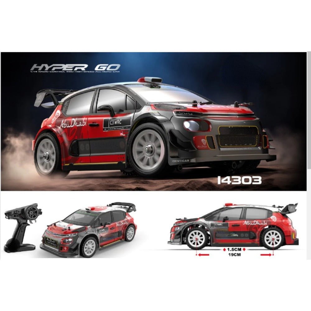 MJX Hyper Go 14303 Brushless Rc 4wd Off-road WRC Rally Car RTR 2S