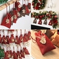 thumbnail image 2 of 24Pcs Christmas Drawstring Gift Bags with Number Wooden Signs, Linen Present Bags for Christmas Birthday Party Countdown Favors, 2 of 5