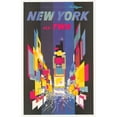 thumbnail image 2 of David Klein 11x14 Black Ornate Wood Framed Double Matted Museum Art Print Titled: Fly Twa New York (1960), 2 of 5