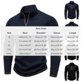 thumbnail image 3 of yillto Men Quarter Zip Sweater Tops Mock Neck Pullover Ribbed Knit Long Sleeve Fall Winter Clothes, 3 of 7