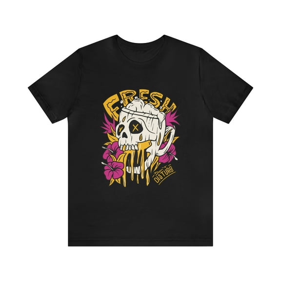 Fresh Beer Skull Shirt | Drink Beer Unisex T-Shirt