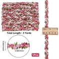 thumbnail image 7 of 5Yards Flower Lace Edge Trim Ribbon 14MM Width Deep Pink Floral Edging Trimmings Polyester Fabric Embroidered Applique, 7 of 7