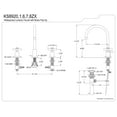 thumbnail image 3 of Kingston Brass KS8921ZX 8 in. Widespread Bathroom Faucet, Polished Chrome, 3 of 3