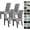 #003 Grey+white, variant on Chair Covers for Dining Chairs Set of 6,Summer Floral Stretch Dining Room Chair Cover Kitchen Parsons Chair Slipcovers (Pack of 6, Summer Floral)