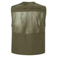 thumbnail image 4 of qolati Mens Fishing Vest Lightweight Breathable Mesh Outdoor Work Jacket Outwear Plus Size Zip Up Travel Work Cargo Vest Jackets with Multi Pockets Sizes L-5XL, 4 of 4