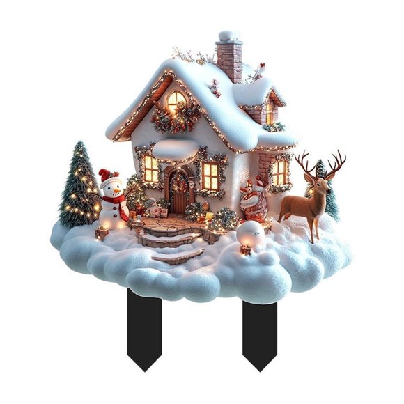 YYHDS Tale Flower Acrylic Pot and Wooden Stake Standing Card for Garden Decor, Ideal for Family Yards and Outdoor Decorations Clearance Sales Today Deals Prime