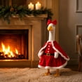 thumbnail image 6 of Sruoe Christmas Porch Goose Outfits, 23 Inch Porch Goose Clothes, Goose Clothes Dress, Duck Sculpture Clothes for Lawn Statue Cement Statue Yard Patio Party Decoration, 6 of 9