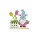thumbnail image 1 of Easter Wooden Table Decorations Wood Gnome Ornaments Easter Bunny Egg Gnome Easter Sign Wooden Farmhouse Decor Centerpiece Craft for Easter Day Indoor Home Office Boys Girls Room, 1 of 7