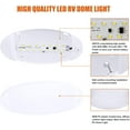 thumbnail image 3 of Facon 4000K LED RV Dome Light 9-1/4" Oval Pancake, 12V w/ on/off Switch for RV Boat Trailer Vehicle(2Packs), 3 of 10
