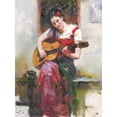 thumbnail image 3 of Noches, Fernando 11x14 Black Modern Framed Museum Art Print Titled - A Girl with Guitar, 3 of 5