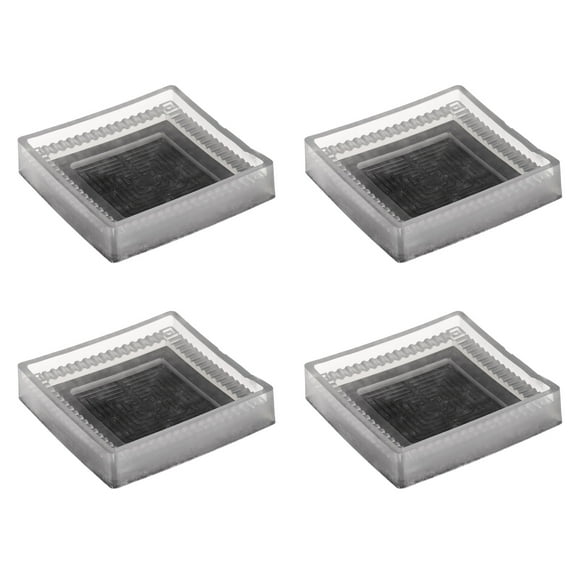 Uxcell 4pcs Copas de Caster de Mueble de Goma Cuadradas Protectores de Suelo con Almohadilla de Fieltro para Pisos (Ajuste 1.4 - 2.2 Pulgadas)