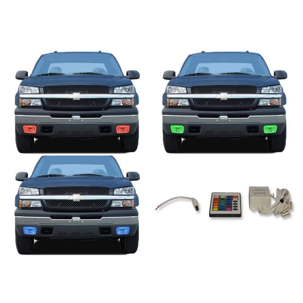 Flashtech LED RGB Multi Color Halo Ring Fog Light Kit For Chevrolet