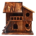 thumbnail image 4 of ToppiJoy 9.84*9.84in Squirrel House Nesting Box Bird Nature Animals Safety Wooden Nest Protector Brown, 4 of 10