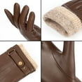 thumbnail image 4 of OZERO Mens Winter Gloves Nappa Leather Warm Wool Touchscreen Dress Glove - Thermal Gifts for Dad or Husband, 4 of 9