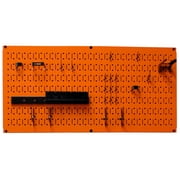 Wall Control Modular Pegboard Tool Organizer System - Wall-Mounted Metal Peg Board Tool Storage Unit for Pegboard Tiling (Orange Pegboard)