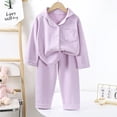 thumbnail image 4 of Pijamas de terciopelo para niños y niñas, cárdigan de otoño e invierno, conjunto de dos piezas de manga larga, ropa de hogar para otoño e invierno para niños y niñas, 4 of 5
