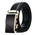 thumbnail image 1 of Waist Belt Solid Color Faux Leather Durable Automatic Buckle Men Belt for Daily Wear, 1 of 10