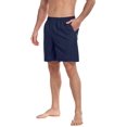 thumbnail image 5 of Adoretex Men's Solid Swim Board Shorts with Mesh Liner, Elastic Waistband Swim Trunks with Two Side Pockets for Adult - M0002 - Navy - M, 5 of 6