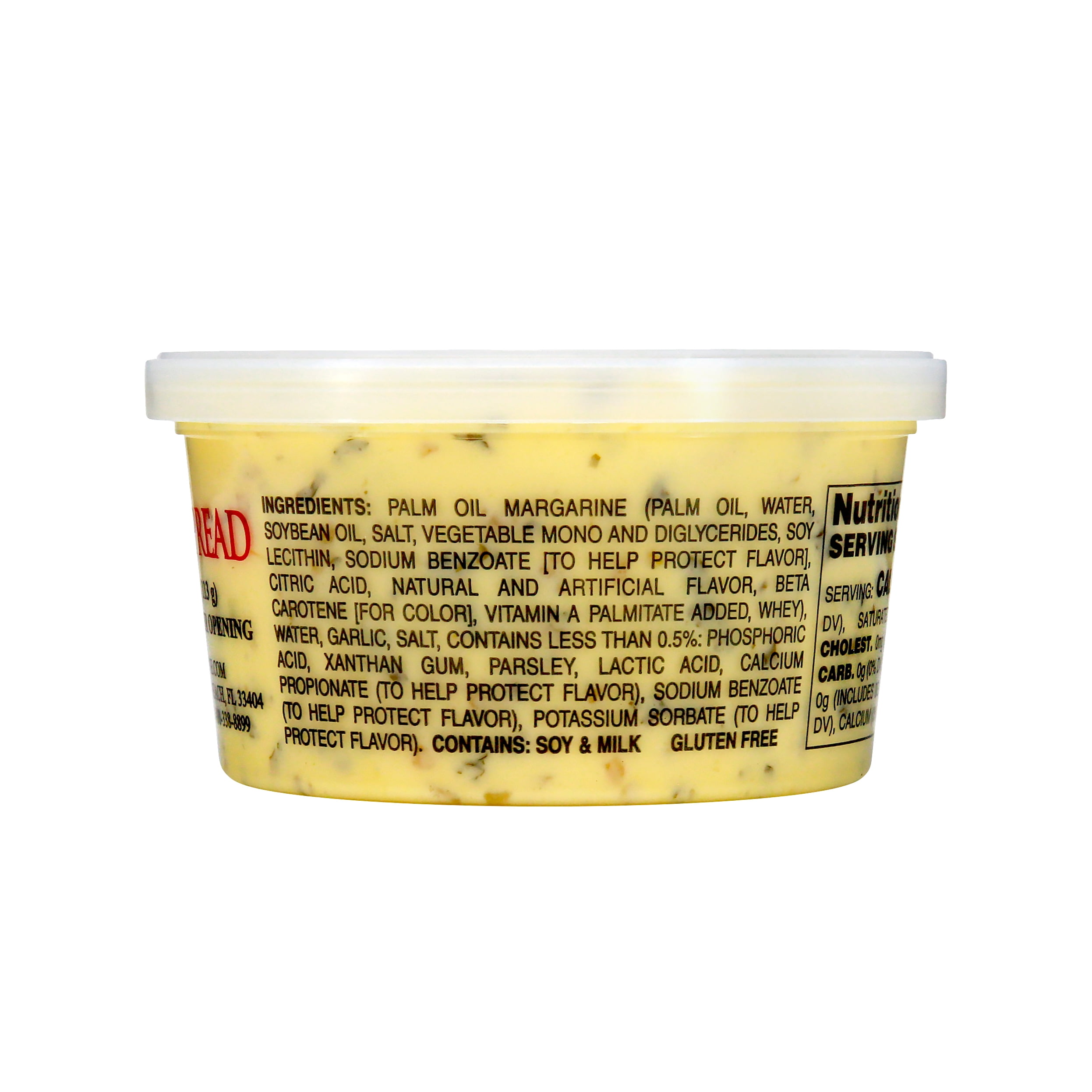 Italian Rose Gluten-Free Garlic Spread, 4 oz, Shelf-Stable, Contains Soy, Milk