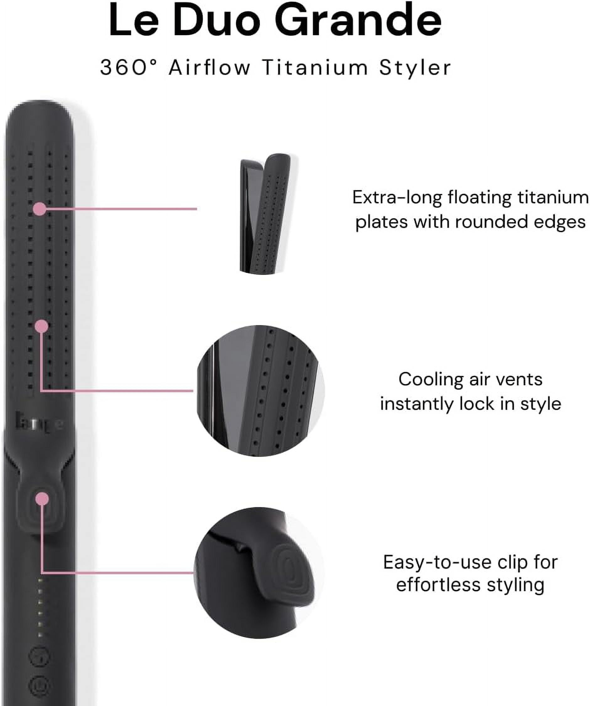 L'ange Hair Le Duo Grande 360° Airflow Styler | 2-in-1 Curling Wand & Titanium Flat Iron Hair Straightener - image 4 of 9