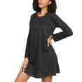 thumbnail image 3 of joogoo Black Women's Long Sleeve Nightgown Sleepwear L, 3 of 8