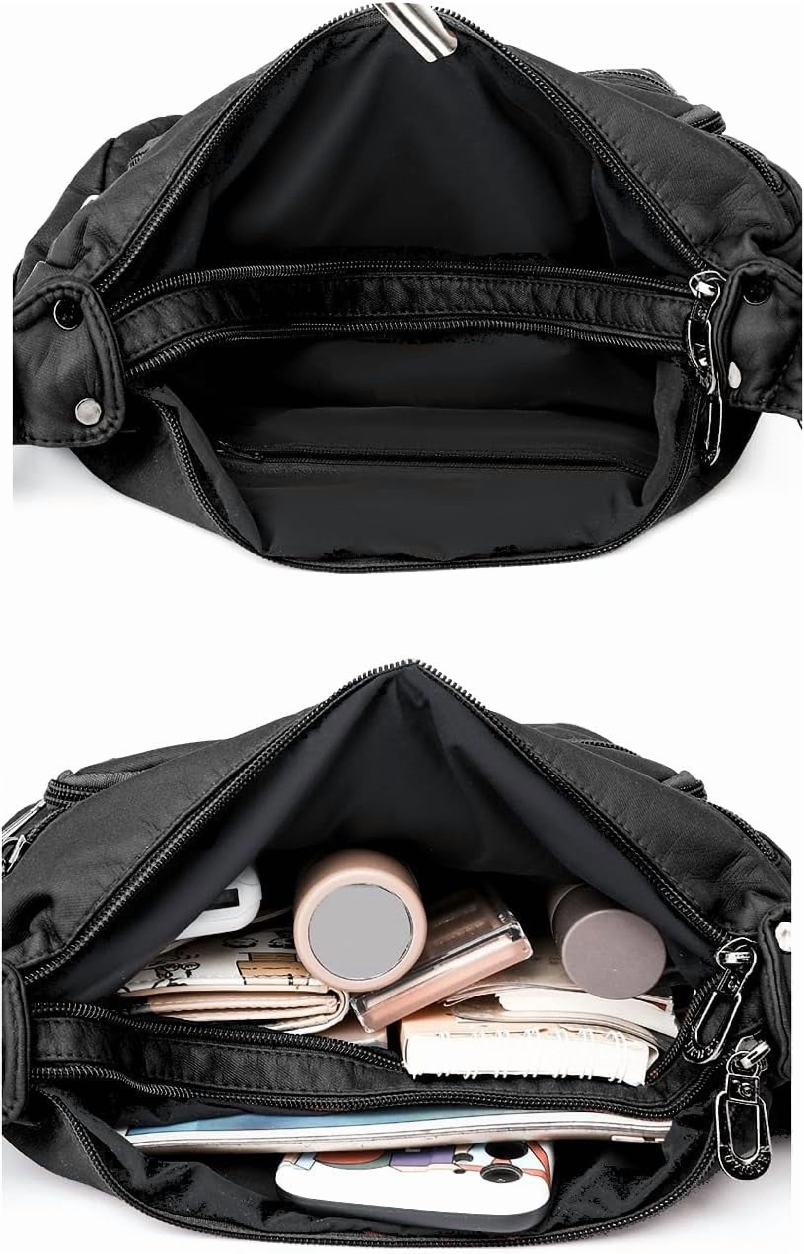 Tote Shoulder Handbags for Women, Soft Leather Crossbody Adjustable Handle Purse with Zip Closure for Shopping Travel