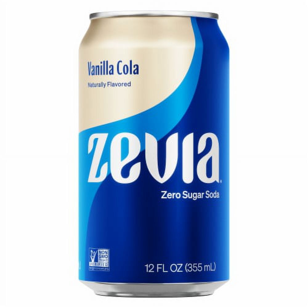 2X - Zevia Vanilla Cola Zero Sugar Soda Cans