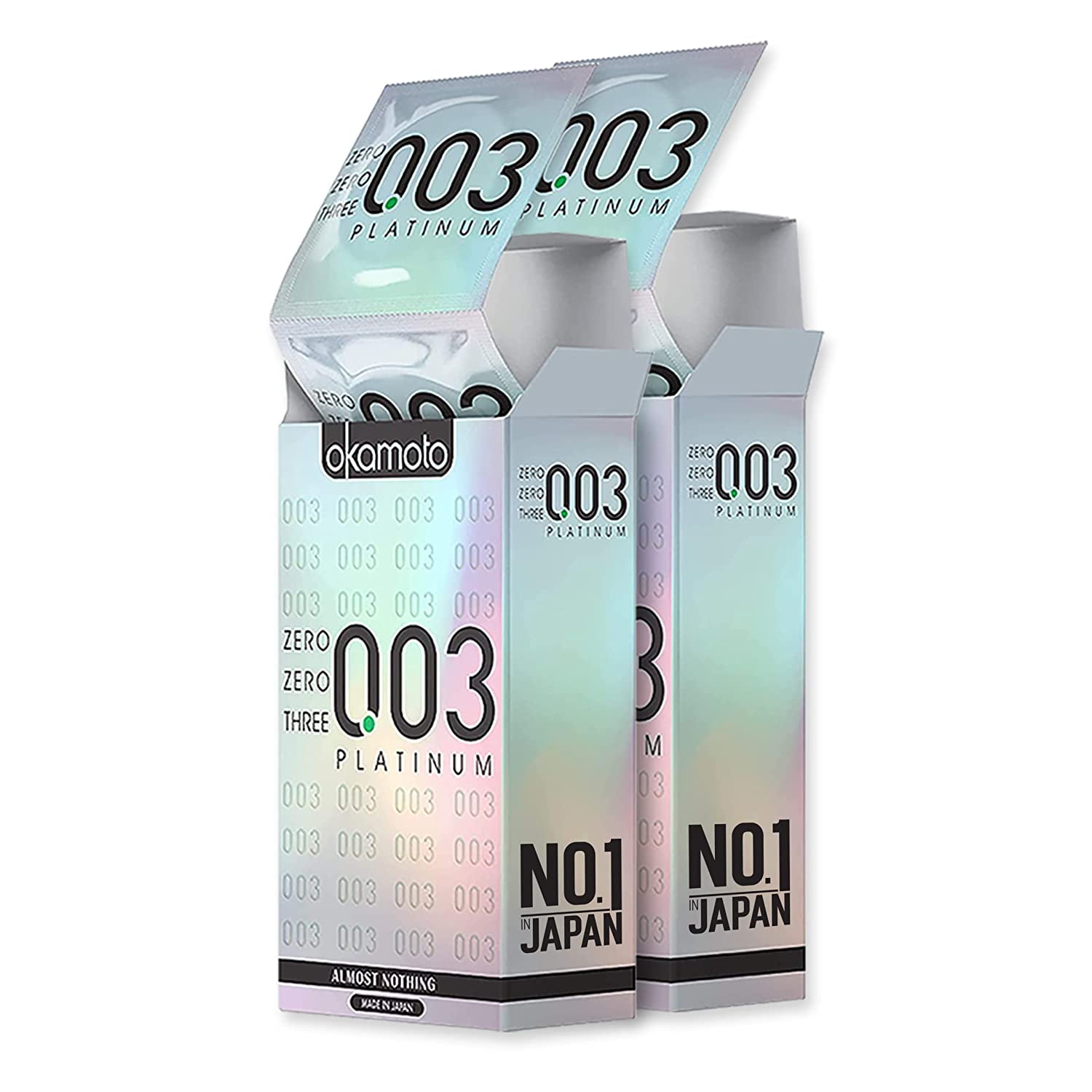 OKAMOTO 001 Condoms Large size 3pcs/ Box ( 2 Pack