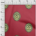 thumbnail image 2 of oneOone Georgette Viscose Red Fabric Asian Block Face Dress Material Fabric Print Fabric By The Yard 42 Inch Wide, 2 of 4