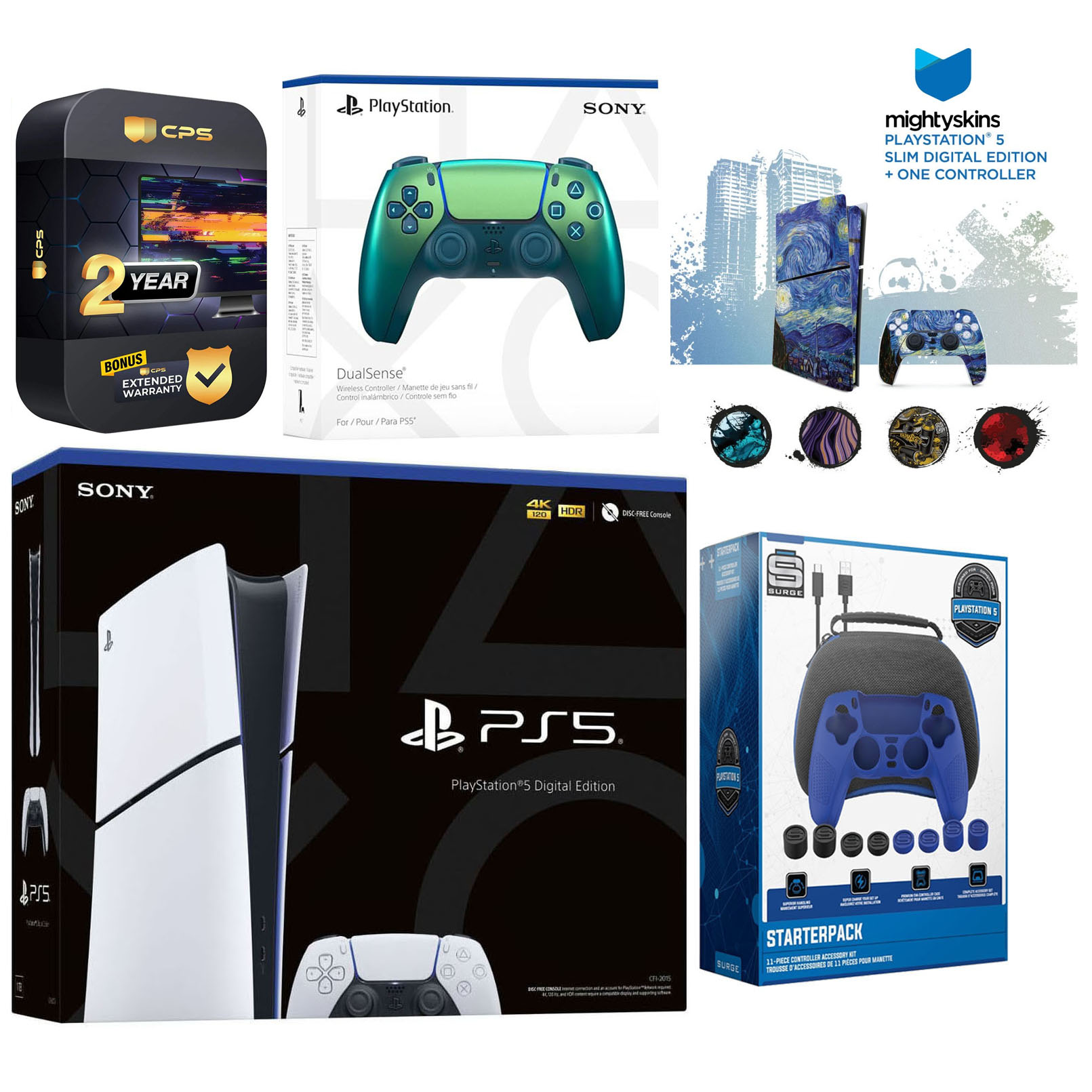 PlayStation　セット Sony PlayStation 5 Slim Digital with Extra Chroma Pearl Controller
