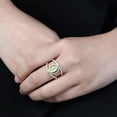 thumbnail image 5 of Gold Womens Ring Green Marquise Stainless Steel Anillo Color Oro Para Mujer Acero Inoxidable, 5 of 5