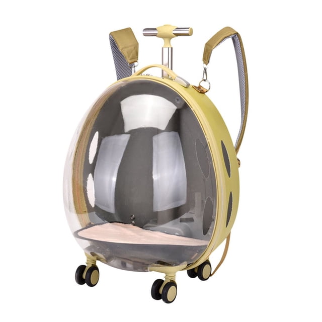 HLONK New Pet Luggage Transparent Bag Trolley Box Large Capacity Pet Cart Large Capacity Pet Cart Trolley Box Newly Designed Transparent Pet Luggage Bag