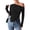 Black, variant on PRETTYGARDEN Womens Fall Trendy Off Shoulder Y2k Tops Tie Dye Mesh Long Sleeve Shirts Asymmetrical Ruched Floral Blouse