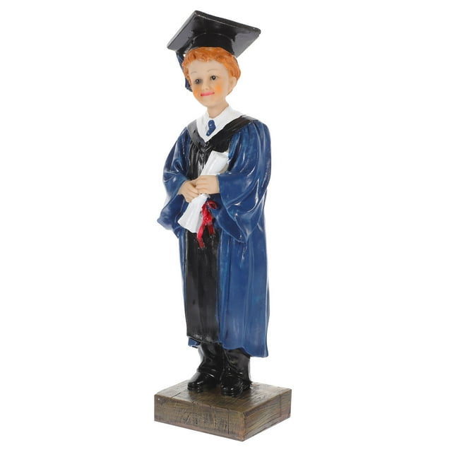 WHAMVOX Graduation Cap Decor Graduation Figurine Resin Decorative 1 Set Students Party Centerpiece