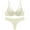 Beige, variant on Ynynloco Bra and Panty Sets for Women - Seamless Bralettes Lace Lingerie Sexy Comfortable Sports V Neck Bra Thongs