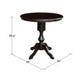 36" Round Pedestal Counter Height Table with 2 Madrid Stools Mocha 3 Piece Set
