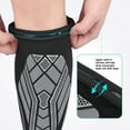 thumbnail image 2 of Tnobhg 1Pc Calf Compression Sleeves Anti-collision Non-slip Breathable Shin Splints Pain Relief Men Women Outdoor Running Cycling Sports Leg Protector Brace, 2 of 7