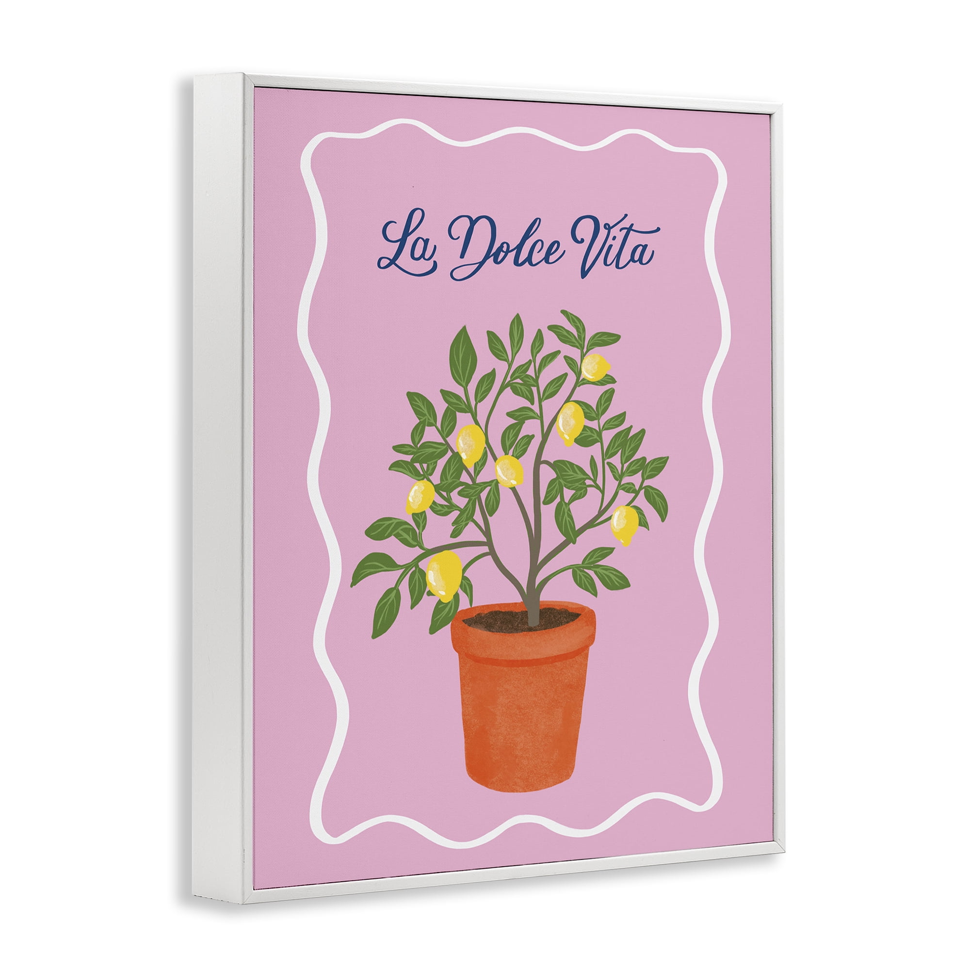 Stupell Industries Dolce Vita Lemon Tree White Framed Giclee Art, design by Be Ni La