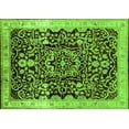 thumbnail image 1 of Ahgly Company Indoor Rectangle Oriental Green Industrial Area Rugs, 7' x 9', 1 of 4