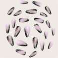 thumbnail image 2 of Fofosbeauty 24pcs Press on False Nails Tips, Almond Fake Nails,Gold Leaf Powder Transparency, 2 of 9