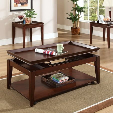 lift coffee table tables silver steve wood cherry pull rectangular sets end piece walmart clemens furniture glass tops cocktail hayneedle