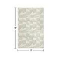 thumbnail image 3 of Bestier Rectangle Geometric Machine Braided Polypropylene Area Rug in Ivory, 3"x5", 3 of 8